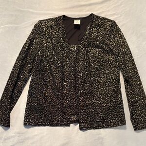 Bellísima Black and Gold Sequin Cardigan
